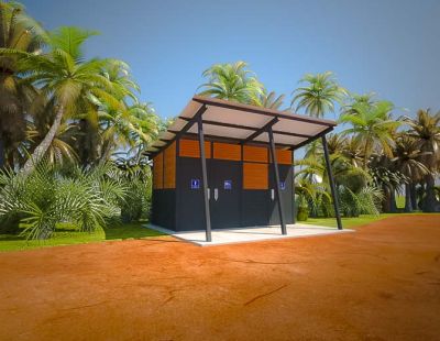Capricorn 3 Standard Toilet Building with Cedar and Monument colour scheme